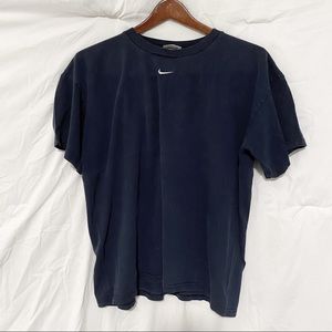 Navy Grey Nike Tee Centered Logo